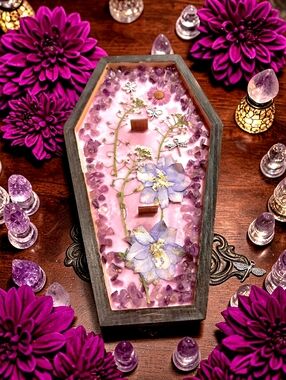 Hand Crafted , Wicked Worthy Wax, Cheerful Coffin candle